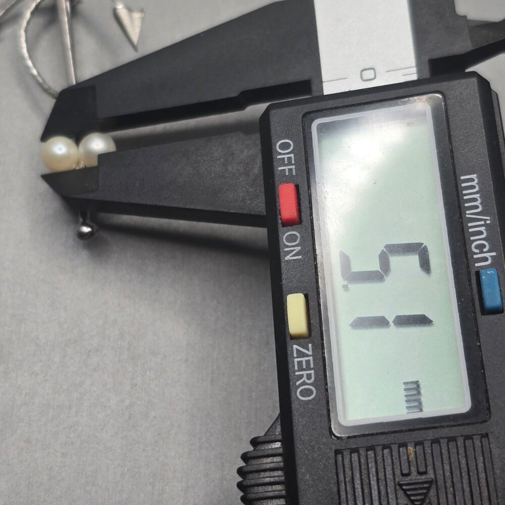 Vintage Curtis Sterling Silver Anchor Brooch 1.75" Pearls Signed DCE Nautical - Picture 5 of 9